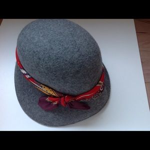 Dress hat, grey, 100% wool, made in Italy